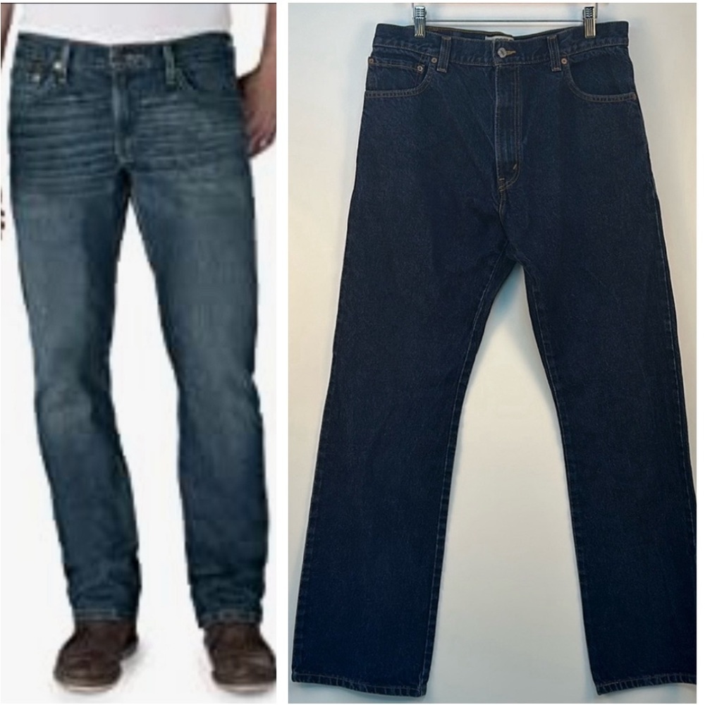 Levi's 517 100% Cotton Bootcut Jeans High Rise Red Tap Size 36 x 34